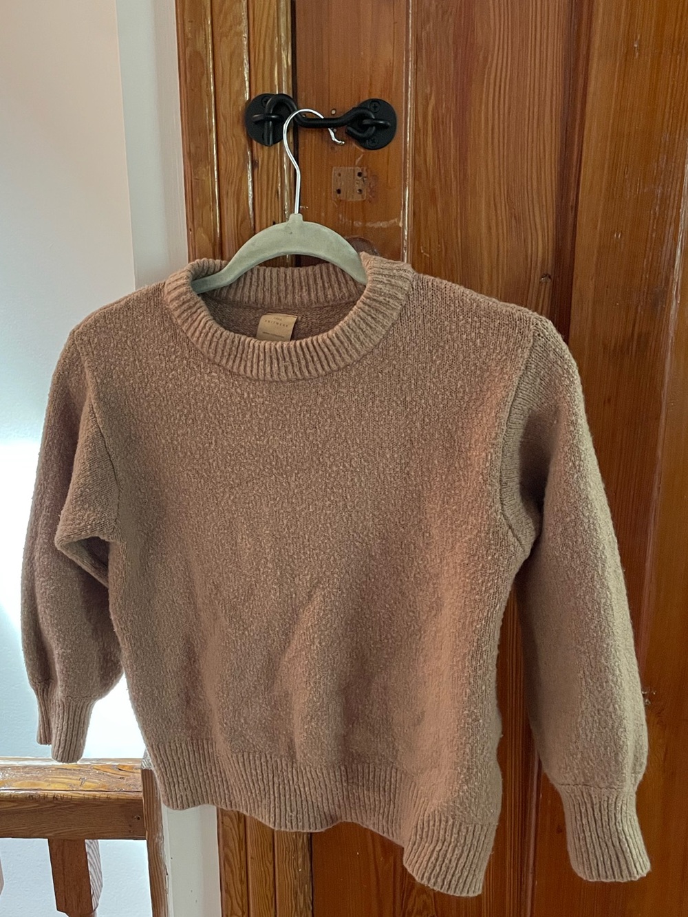 Zara Knitwear Beige Sz S Crewneck Sweater